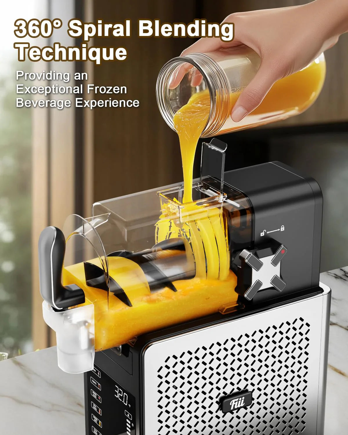 Smoothie Maker Fiii 2,7 L, Smoothie Maker maison, Fonctionnement silencieux, Affichage LED