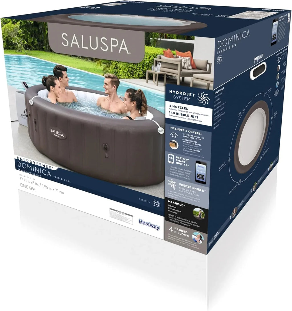 Spa gonflable Bestway SaluSpa Miami EnergySense AirJet (180 x 66 cm) | Spa portable avec 2 housses