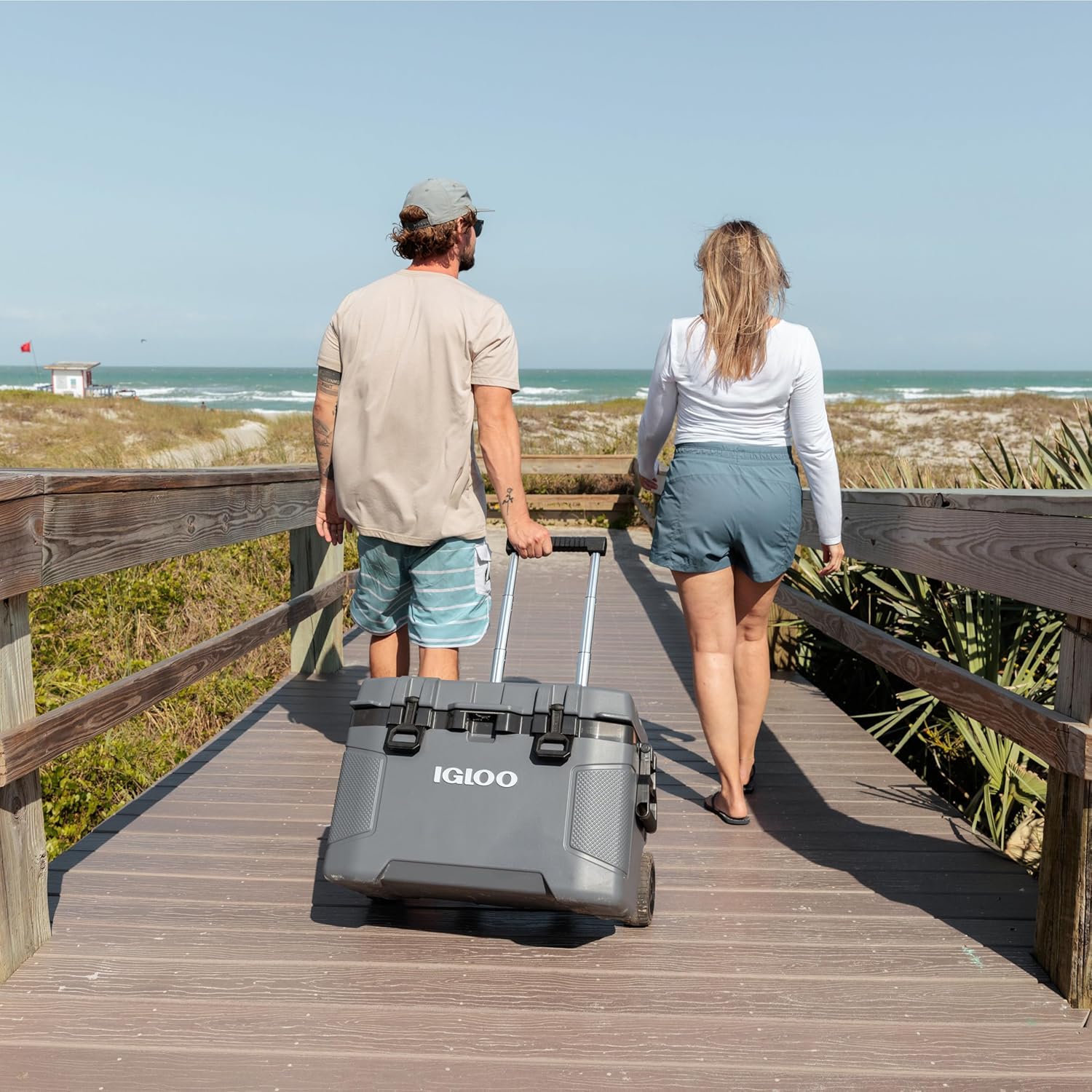 Glacière à roulettes Igloo 52 pintes, glacière rigide isolée