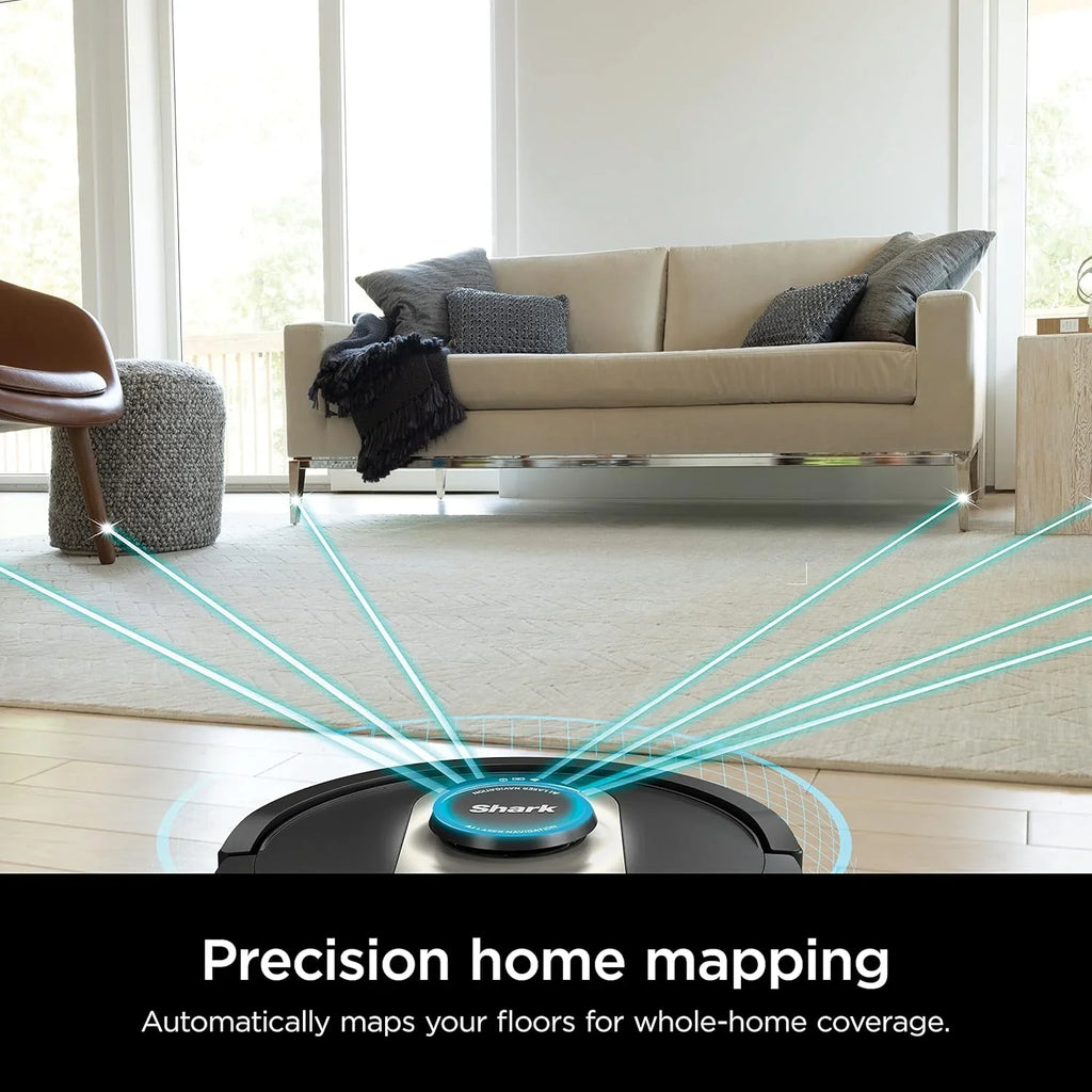 Aspirateur robot IA avec base à vidage automatique XL HEPA, sans sac, autonomie de 60 jours, navigation LiDAR