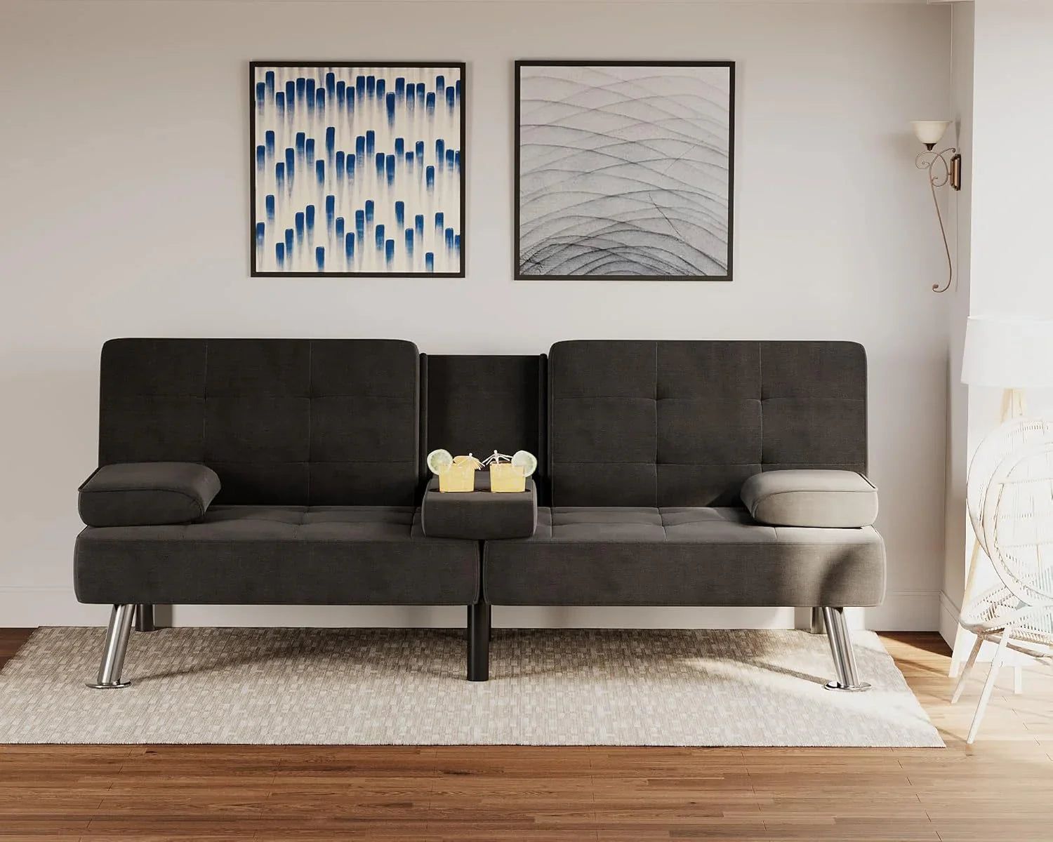 Canapé-lit futon Flamaker Ensemble futon pliant moderne Chaise longue convertible