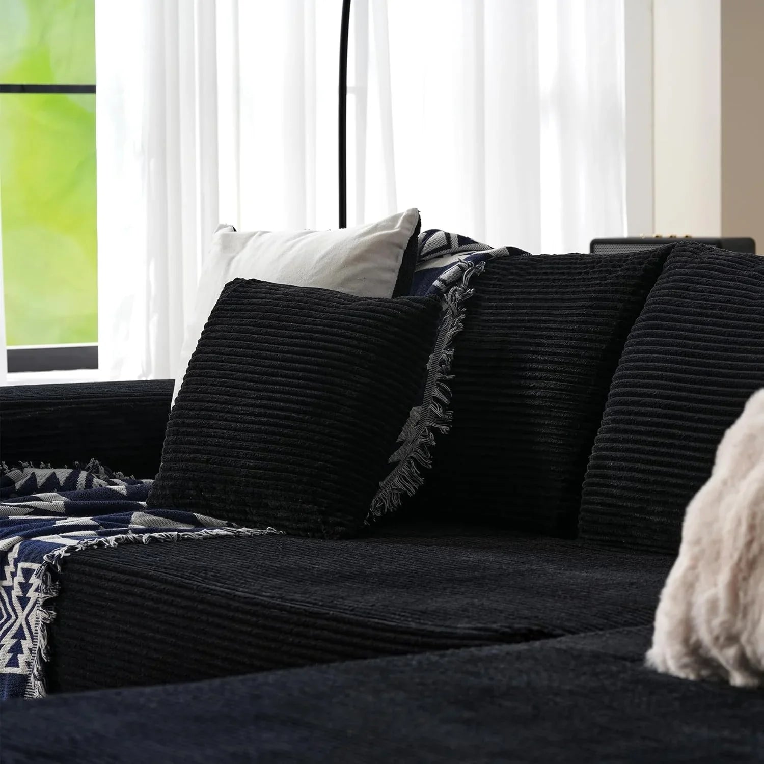 Canapé Ovios 104" Cloud Section Fauteuil en L, canapé modulaire moderne