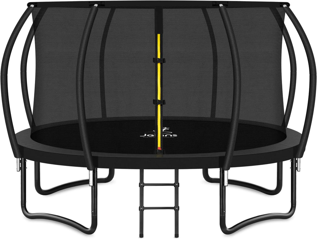 Trampoline Trampoline de loisirs avec filet de clôture et échelle, trampoline d'extérieur antirouille pour enfants et adultes