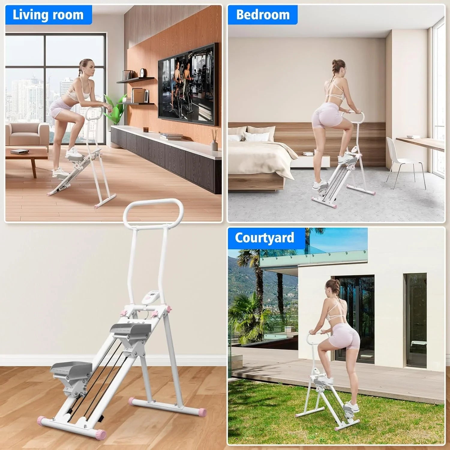 Stepper de gym à domicile, équipement cardio pliable, machine monte-escaliers