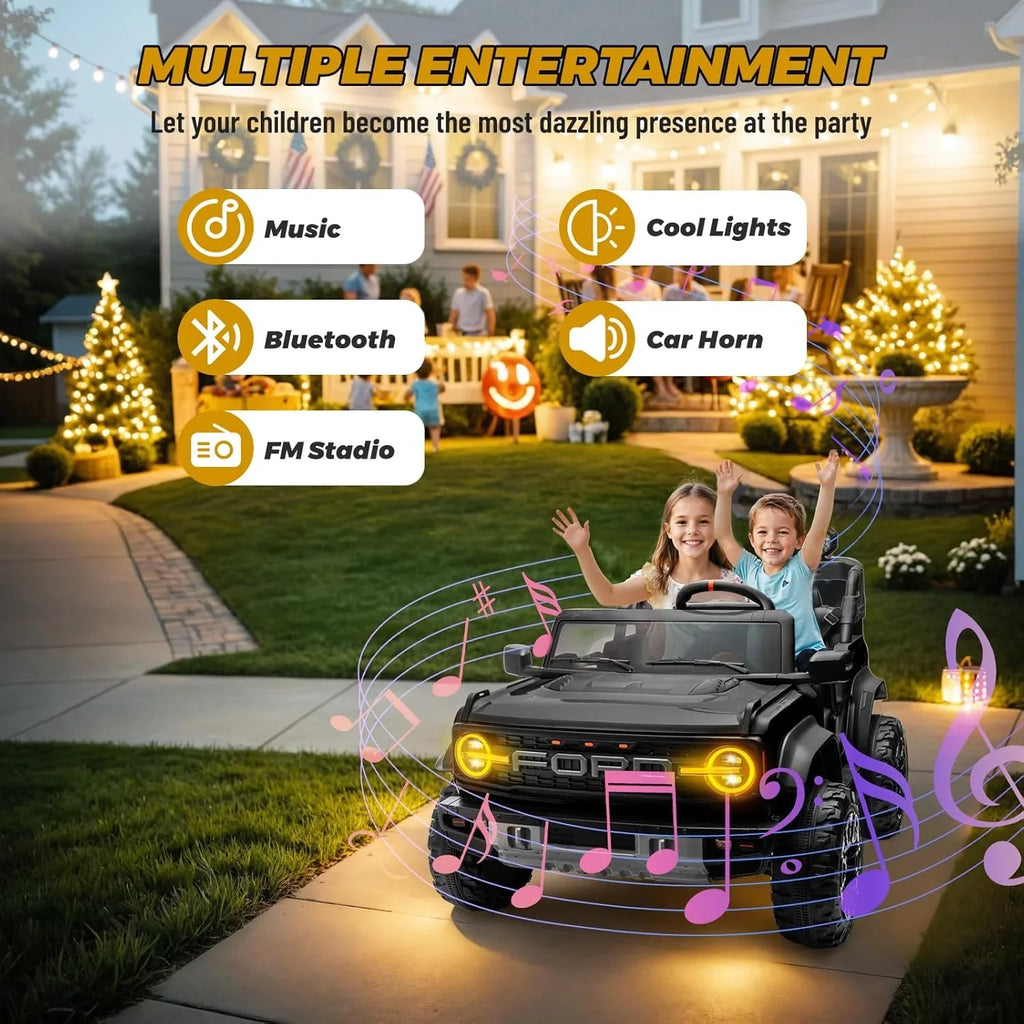 Bronco Raptor Voiture-camion biplace jouet bleu