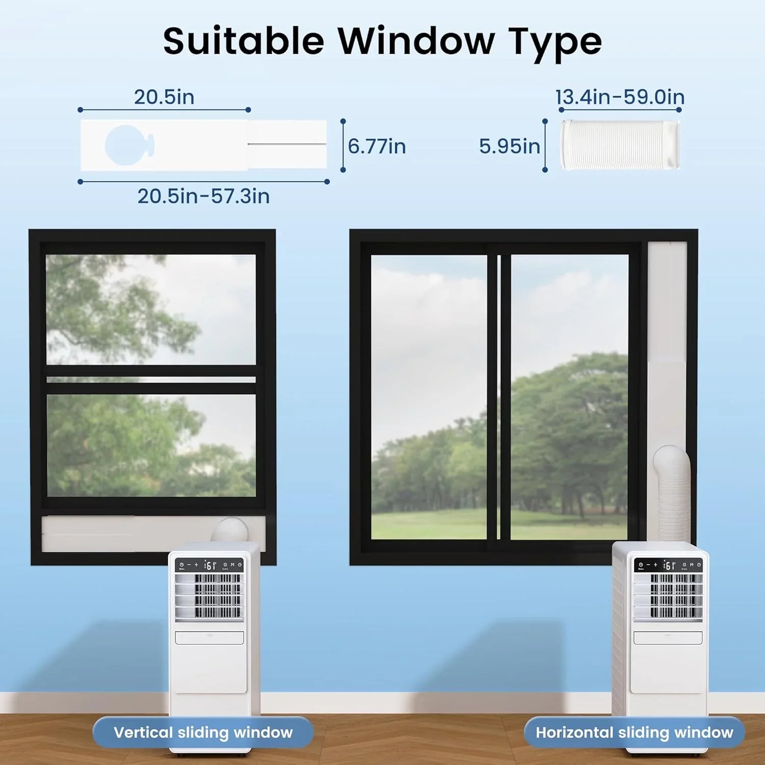 Climatiseur portatif 3 en 1 de 12 000 BTU pour pièces jusqu'à 500 pi². Climatiseur portatif autonome silencieux