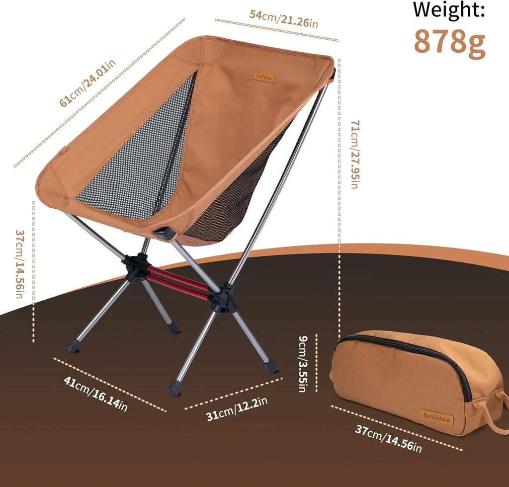 Chaise de camping ultralégère 2,12 lb Chaise de randonnée portable Chaise de randonnée pliante