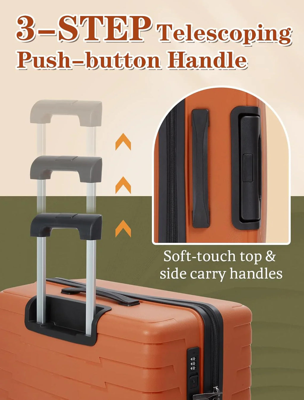 Ensemble de 5 bagages à roulettes, valise rigide en ABS avec roulettes pivotantes