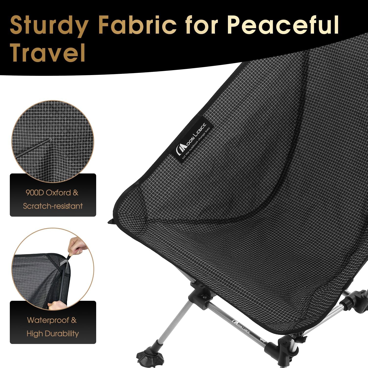 Chaise de camping portable et chaise pliante pour la randonnée et la randonnée