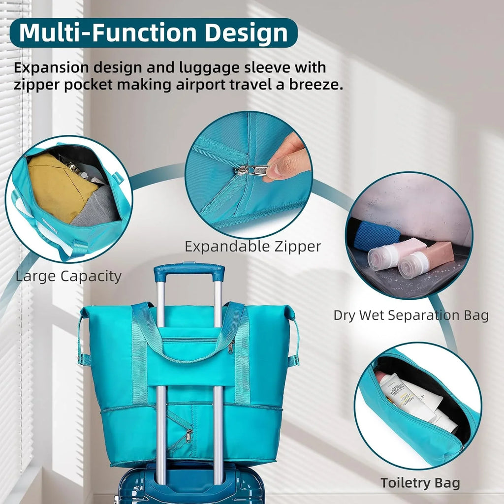 Ensemble de bagages 6 pièces, ensemble de valises rigides extensibles avec roulettes pivotantes, ensemble de bagages à roulettes légers