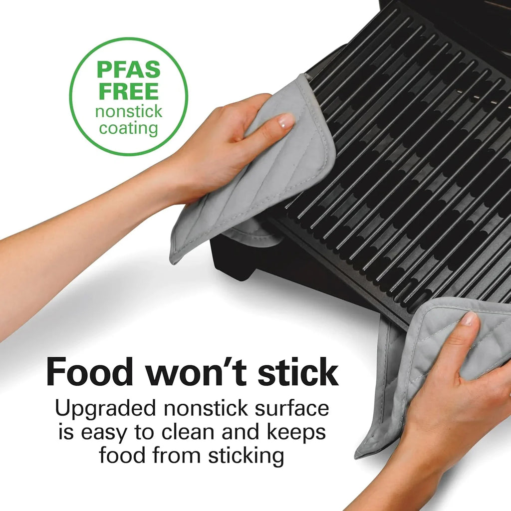 Gril électrique d'intérieur avec fenêtre de visualisation, réglable jusqu'à 450 °F, pour 6 personnes