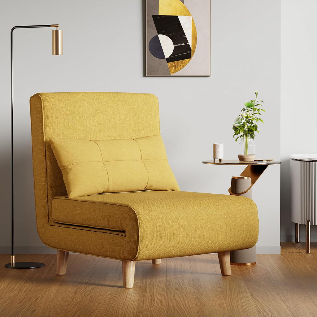 Fauteuil-lit 3 en 1, canapé-lit futon convertible avec dossier réglable