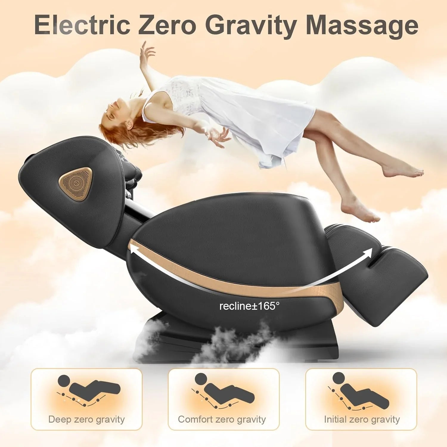 Fauteuil de massage complet 2025, massage zéro gravité, avec 10 rouleaux fixes, chauffant, massage des pieds