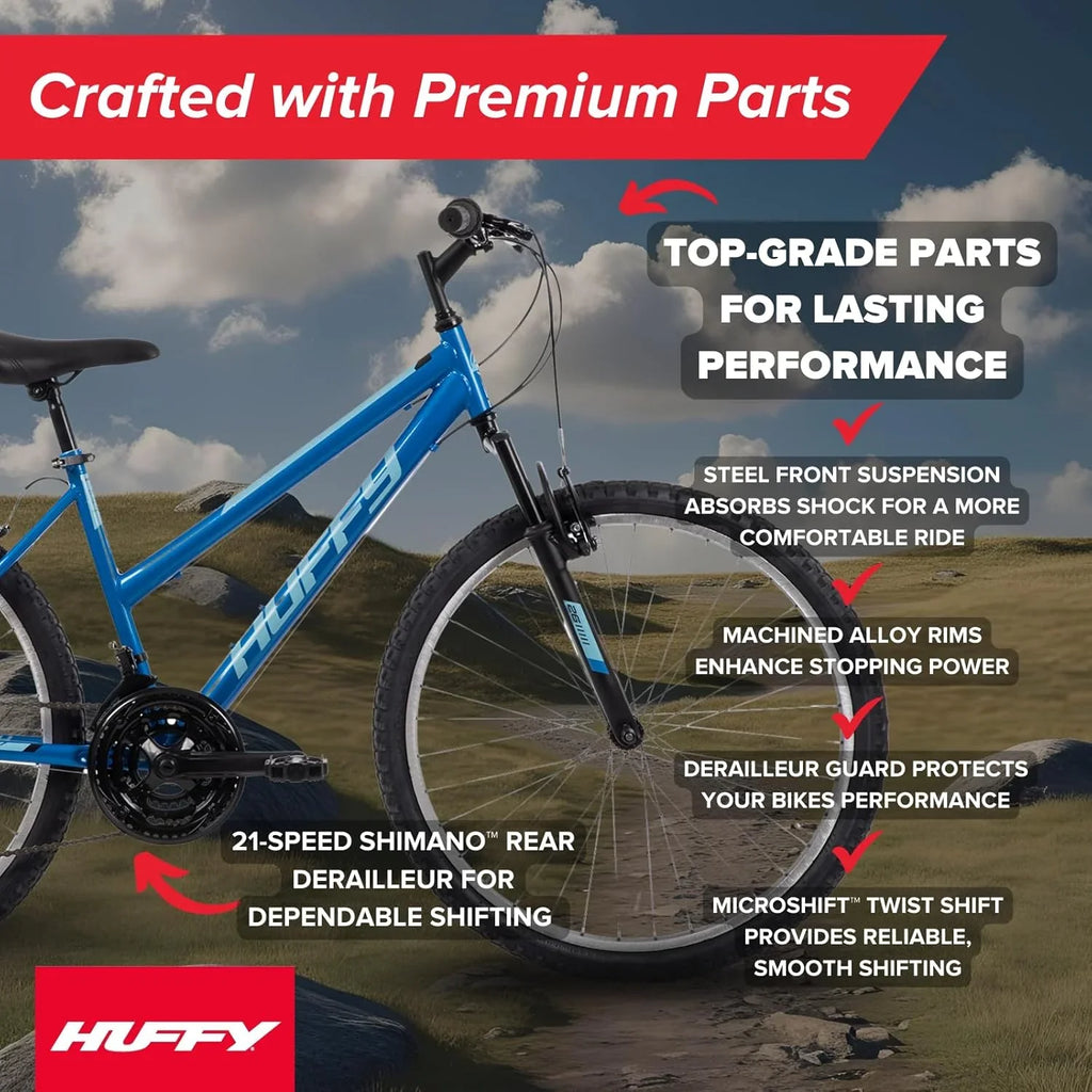 VTT semi-rigide Huffy Stone Mountain, pour garçons/filles/hommes/femmes, tailles 20"/24"/26"