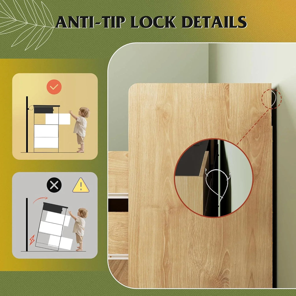 Commode LED à 9 tiroirs pour chambre à coucher, 148 cm de large, organiseur de rangement en bois avec prise électrique