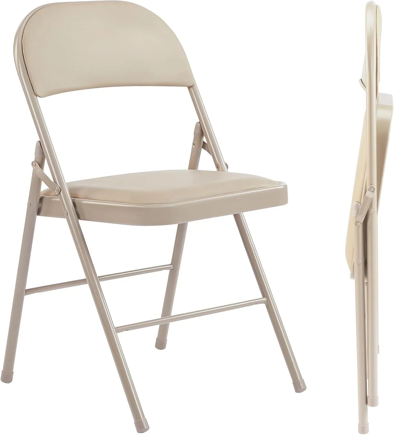 Lot de 12 chaises pliantes Sweetcrispy, rembourrées en cuir, robustes et pliables en métal.