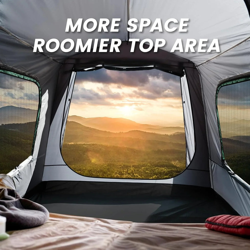 Tente SUV rectangulaire pour 5 à 9 personnes, idéale pour le camping en voiture, idéale pour la famille, imperméable et coupe-vent. Grande tente de camping.