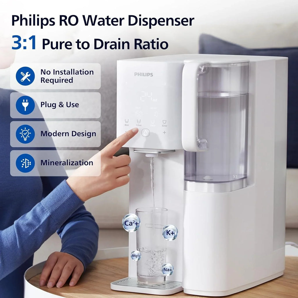 Filtre à eau à osmose inverse pour comptoir, système de filtration d'eau Philips 5 pouces