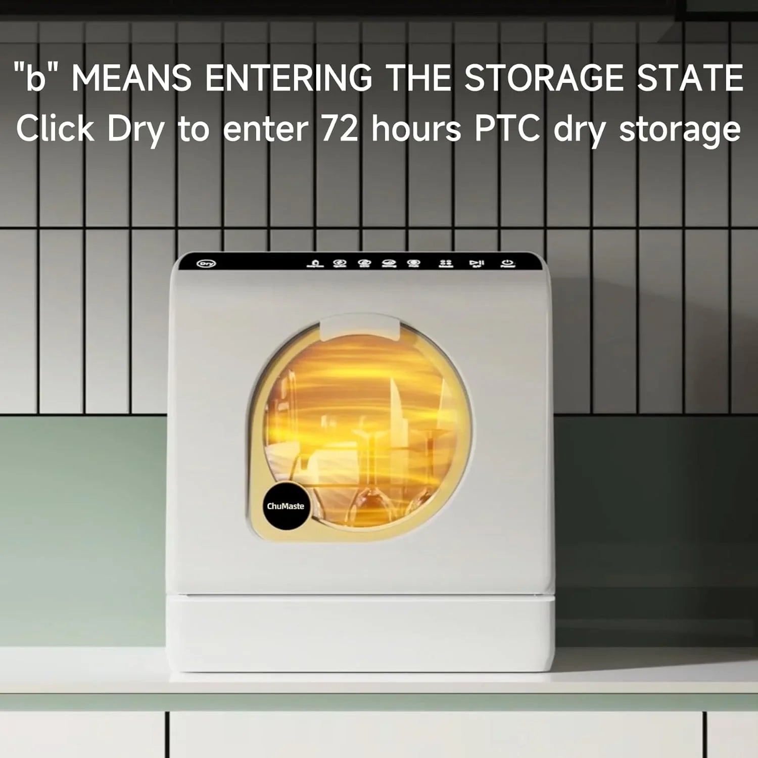 Mini lave-vaisselle de comptoir. Compact avec fonction séchage. Double bras gicleurs. Lave-vaisselle de comptoir portable.