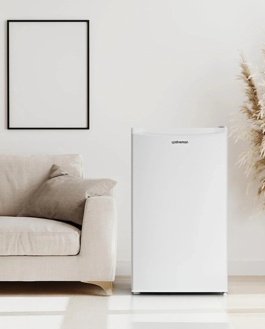 Mini-réfrigérateur Upstreman de 3,2 pieds cubes avec congélateur, mini-réfrigérateur à une porte, réfrigérateur de dortoir