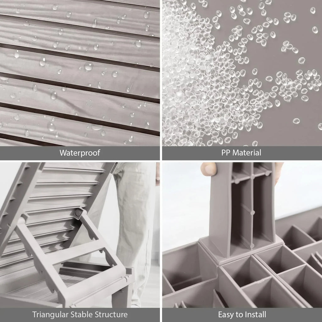 Chaises de patio - Ensemble de 2 chaises longues noires pour l'extérieur, chaise longue de jardin légère