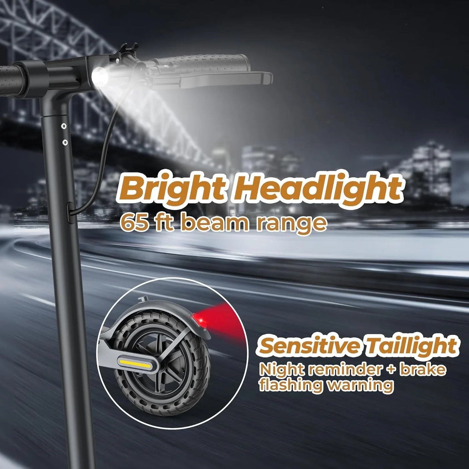 Trottinette électrique, moteur 350W/500W, vitesse maximale 19/22 mph