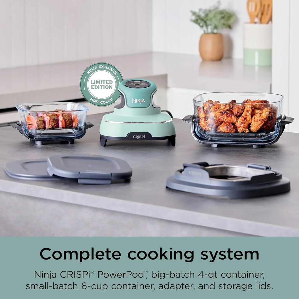 Ninja Crispi Friteuse à air portative en verre 4-en-1