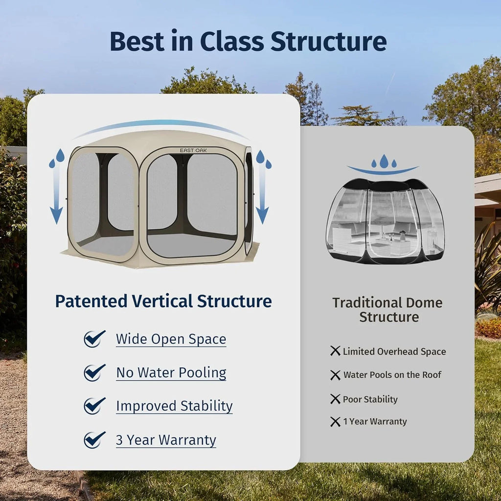 Tente moustiquaire EAST OAK, moustiquaire portable, 3 x 3 m, avec sac de transport