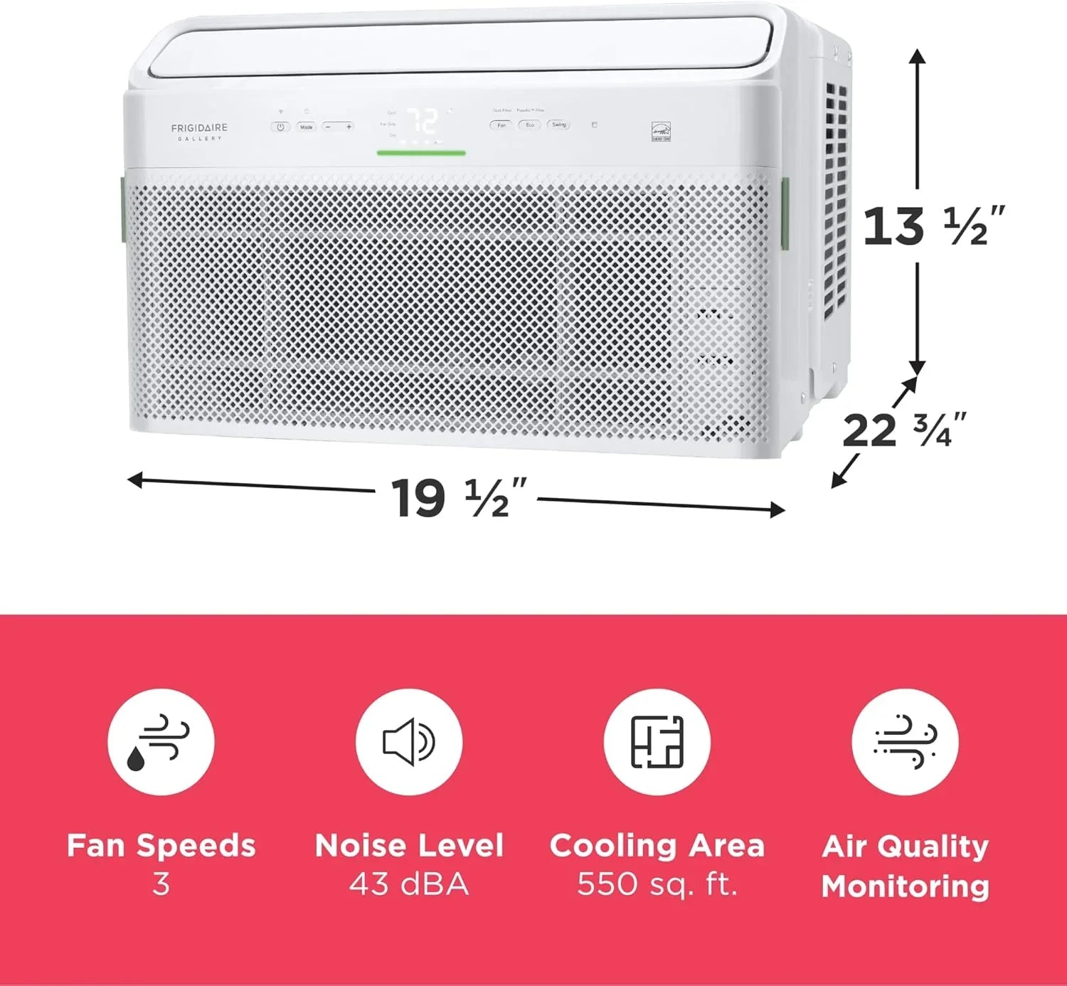 Climatiseur Frigidaire GHWQ103WC1 Inverter silencieux, 10 000 BTU, avec Wi-Fi