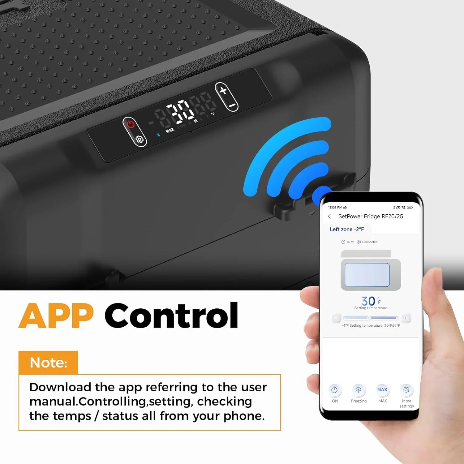 Réfrigérateur portable 12 V 21 litres, autonomie de 50 heures, glacière électrique pour voiture