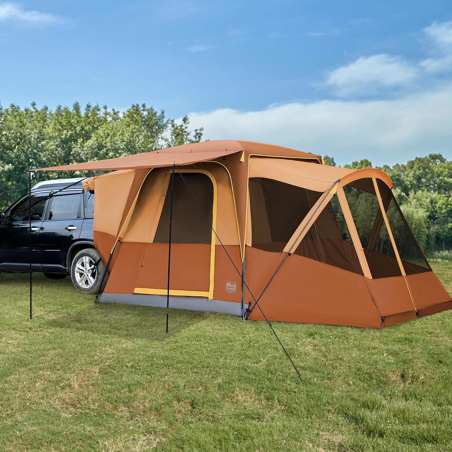 Tente SUV Timber Ridge 5 à 9 personnes avec porche et auvent pour camping familial