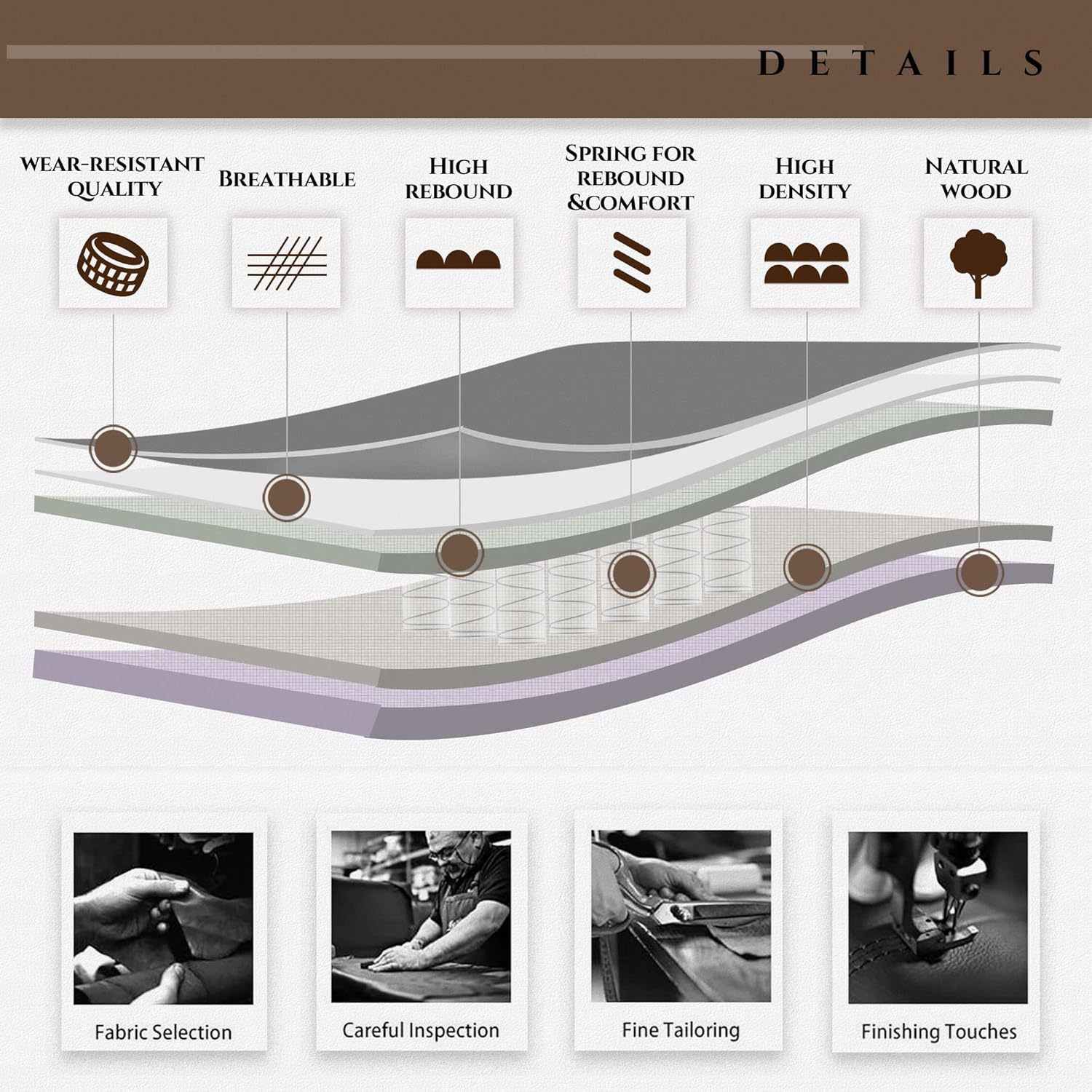 Chaise de bureau exécutive, chaise de bureau d'ordinateur, chaise de bureau pivotante à roulettes améliorées