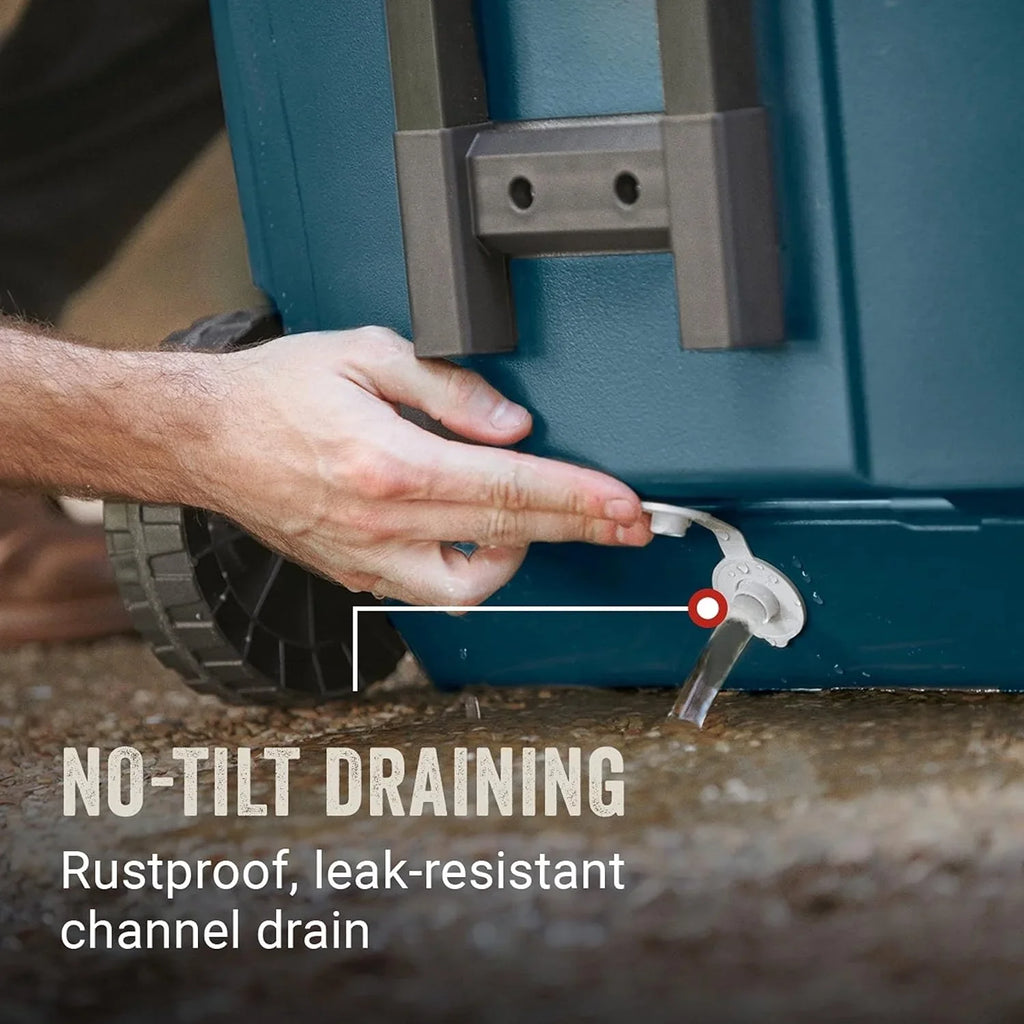 Glacière portable isotherme à roulettes Coleman, glacière rigide d'extérieur étanche, conserve la glace jusqu'à 5 jours, 100 litres