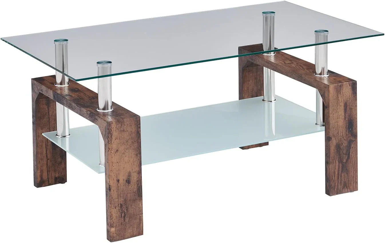 Table basse rectangulaire de salon, table basse d'appoint moderne