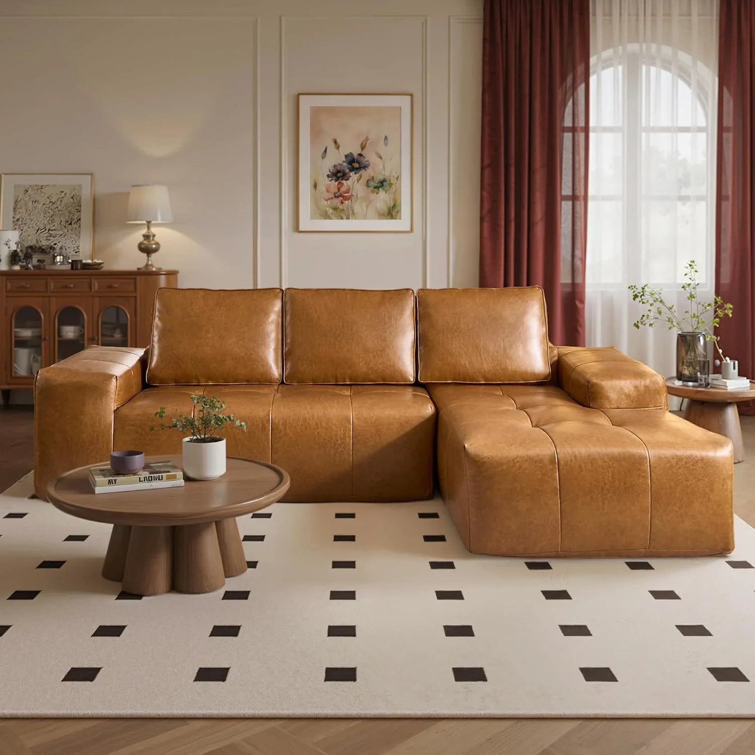 Canapé Ovios 104" Cloud Section Fauteuil en L, canapé modulaire moderne