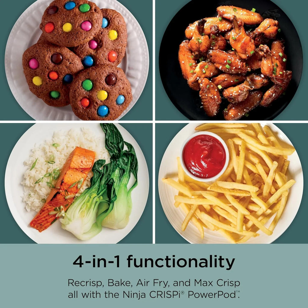 Ninja Crispi Friteuse à air portative en verre 4-en-1