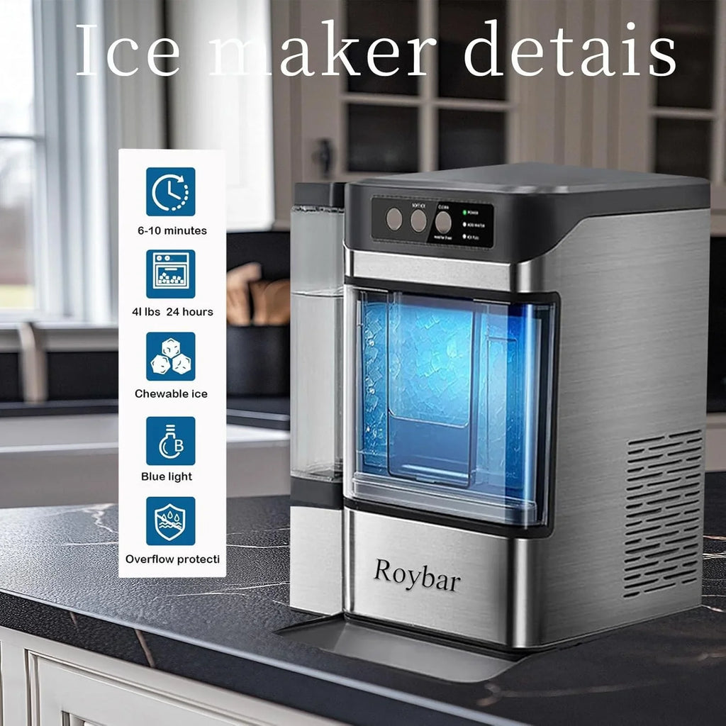 Machine à glaçons portable autonettoyante 41 lb/24 h avec réservoir d'eau amovible de 3 litres