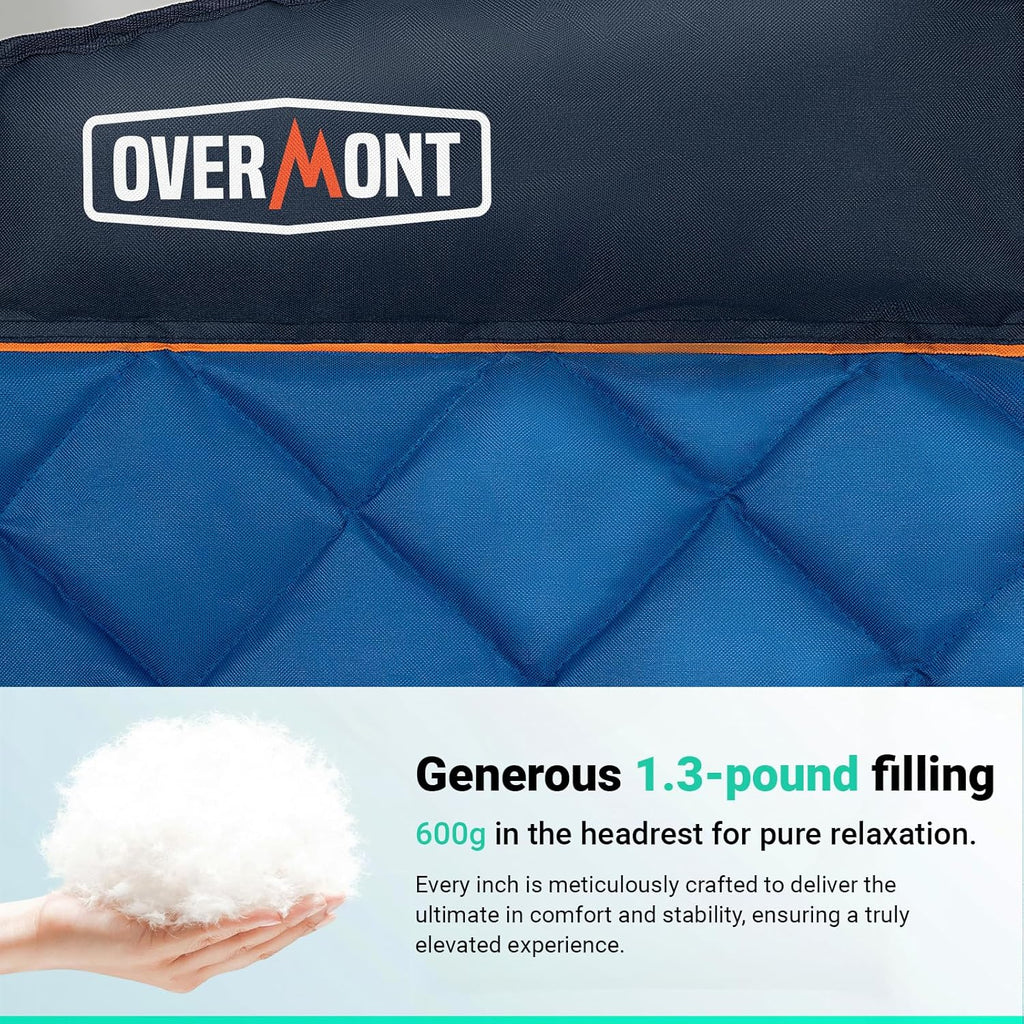 Chaise de camping double extra large - Canapé confortable pour 2 personnes, causeuse pour adulte - Chaise de jardin robuste