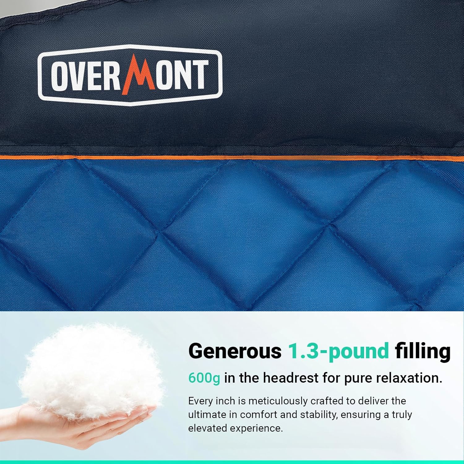 Chaise de camping double extra large - Canapé confortable pour 2 personnes, causeuse pour adulte - Chaise de jardin robuste