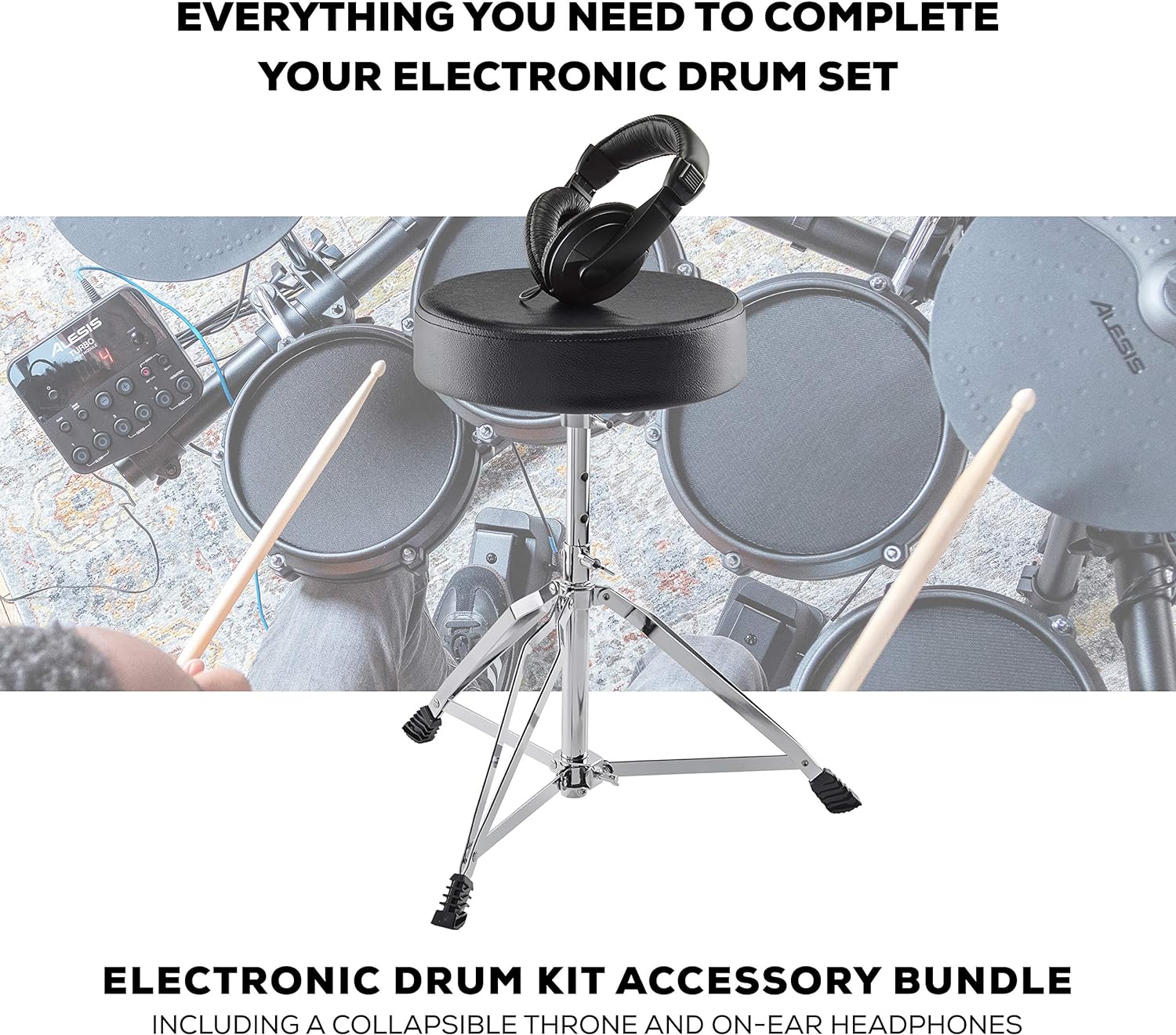Kit de batterie électrique Alesis Turbo Mesh avec plus de 100 sons et pads en mesh