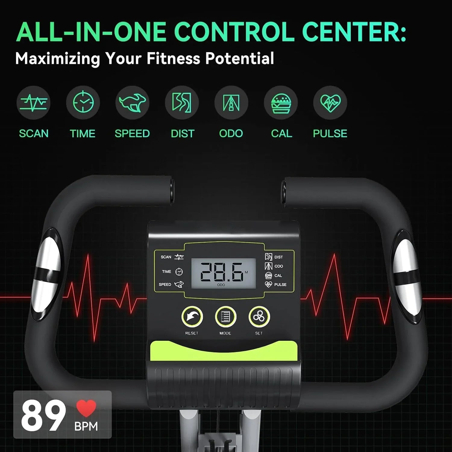 Vélo d'appartement pliable 5 en 1 pour usage domestique, vélo d'appartement d'intérieur