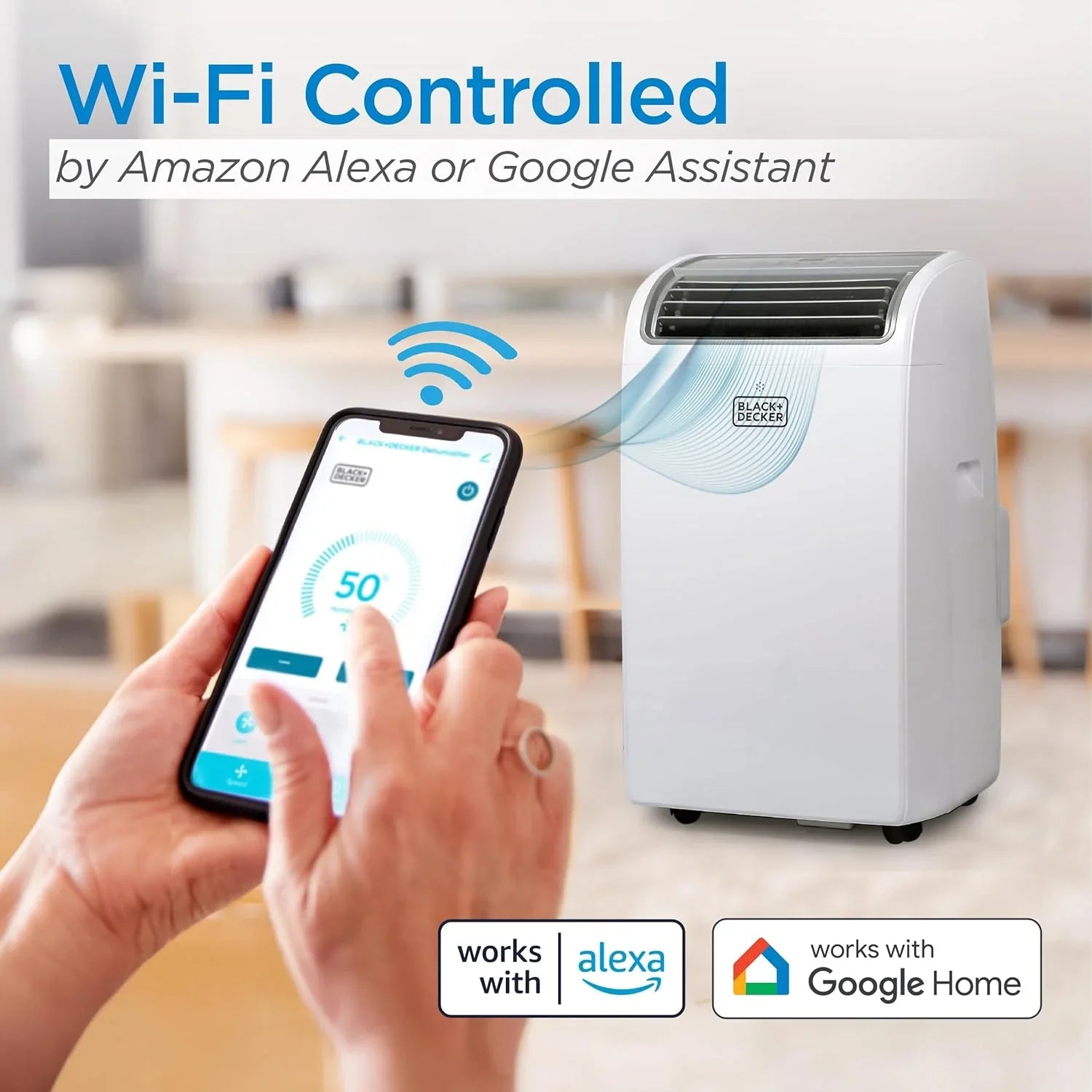 Climatiseur portatif BLACK+DECKER 10 000 BTU pour pièces jusqu'à 450 pi² avec télécommande