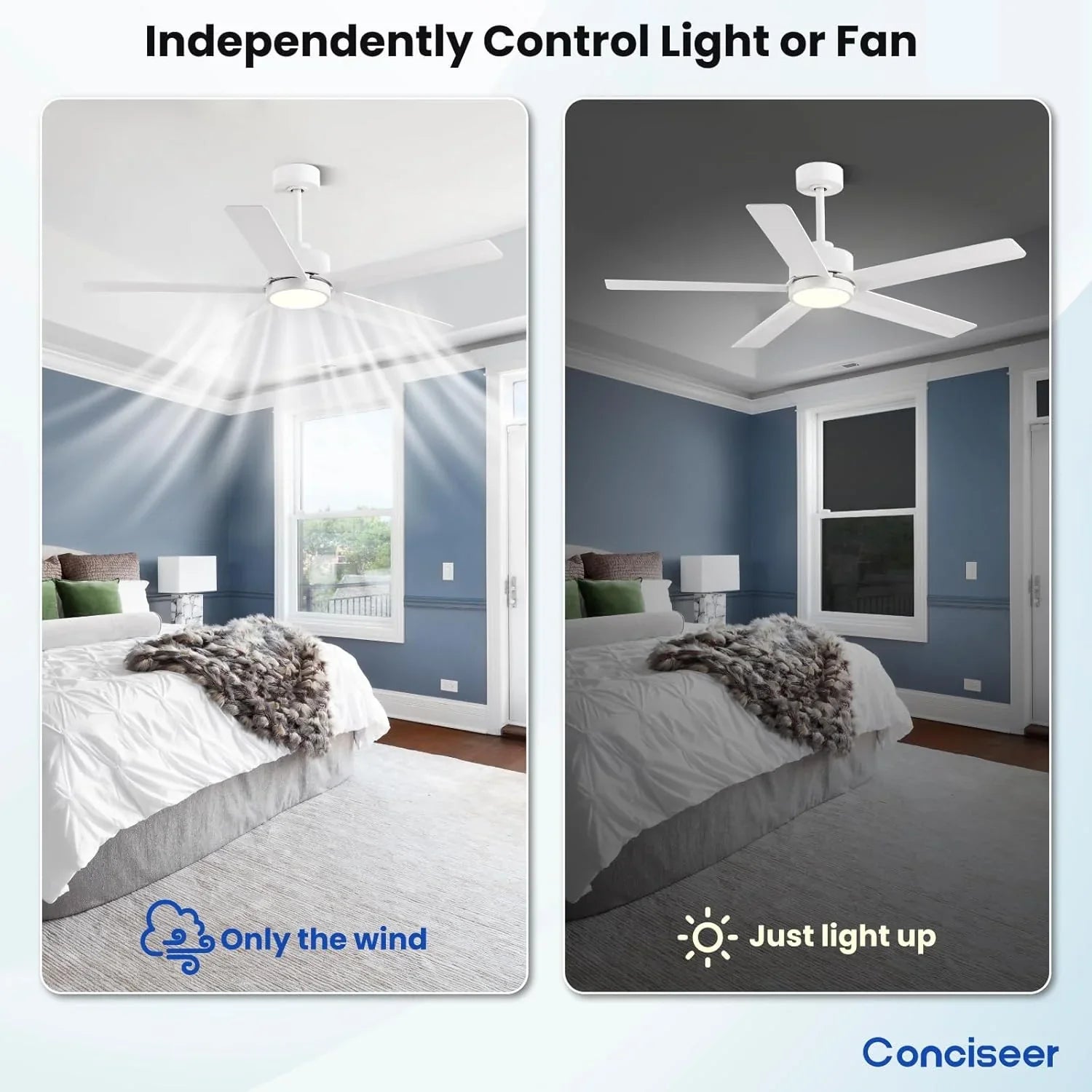 Ventilateur de plafond moderne 72 pouces chambre salon bibliothèque café extérieur/industriel