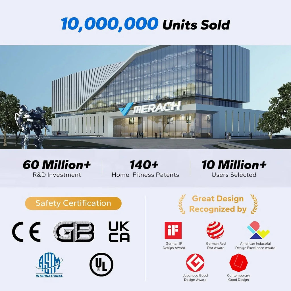 Rameur domestique Merachi à résistance silencieuse et double glissière