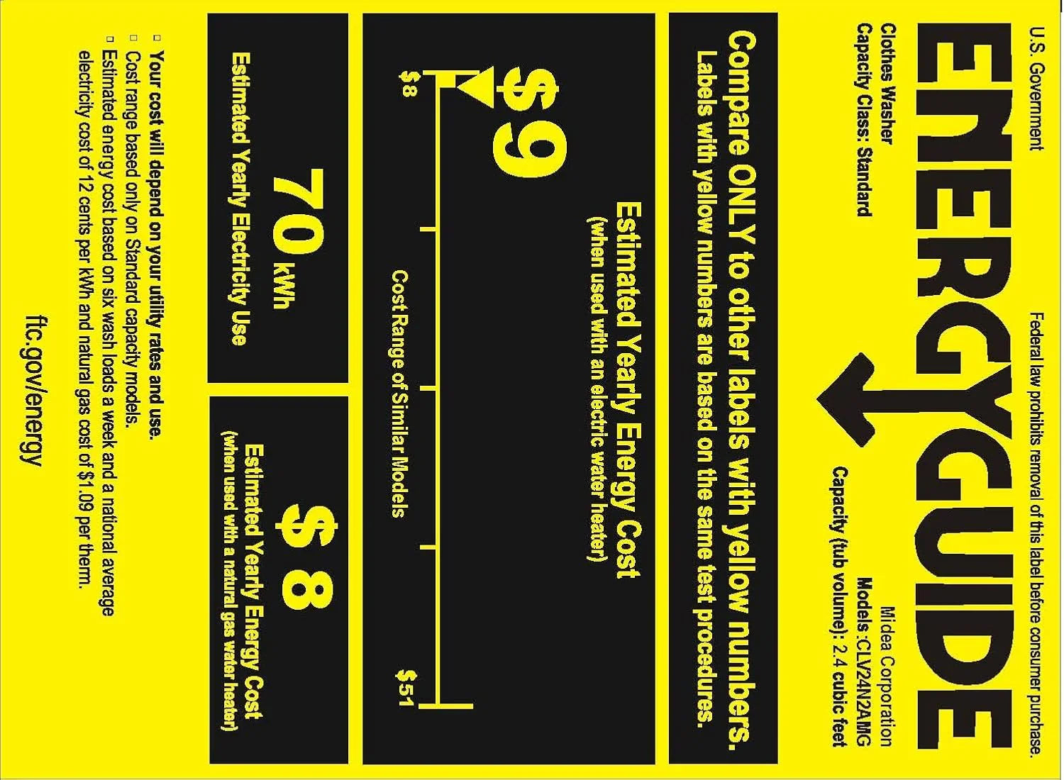 Machine à laver portable Comfee, 0,9 pied cube, avec écran LED et tambour intégré