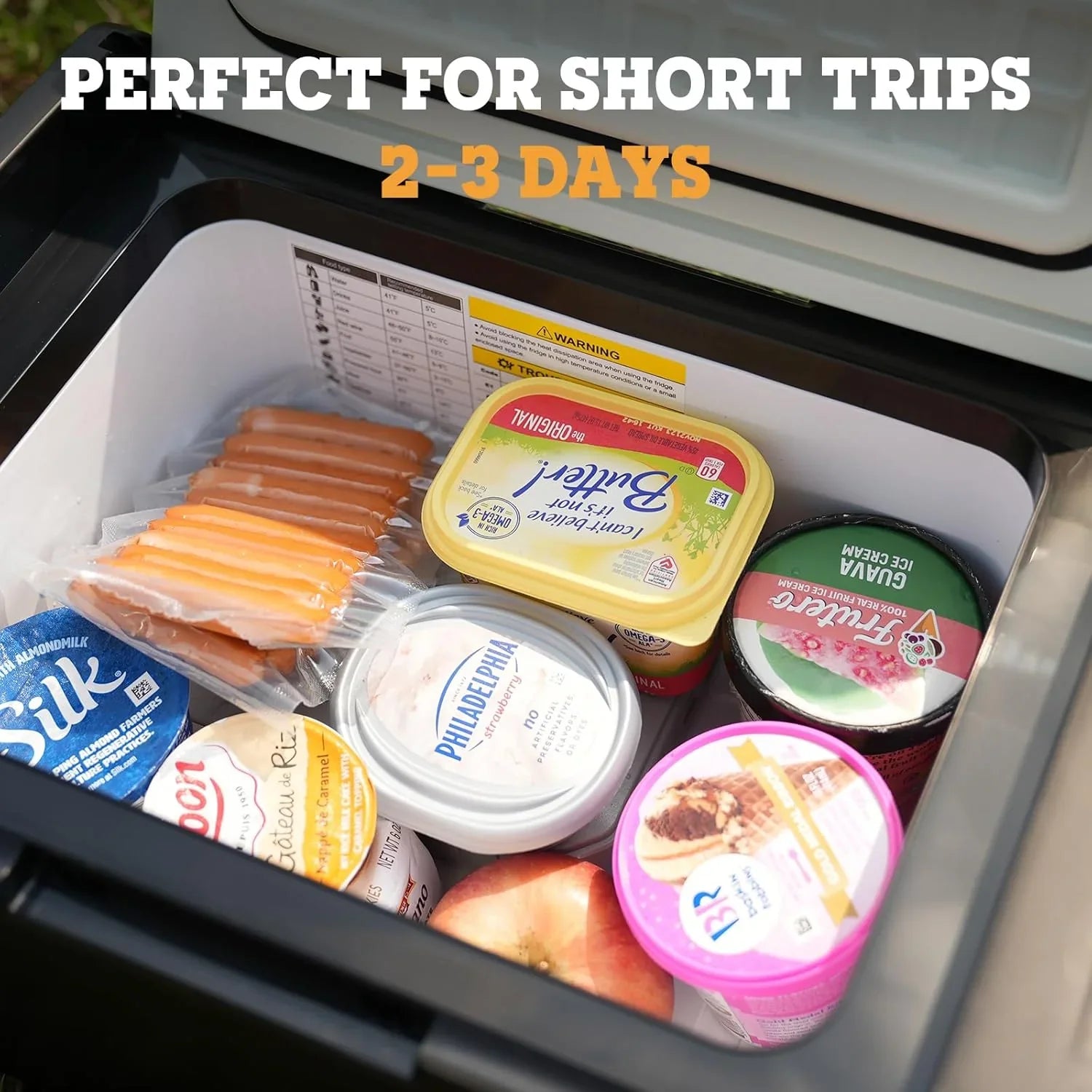 Réfrigérateur portable 12 V 21 litres, autonomie de 50 heures, glacière électrique pour voiture