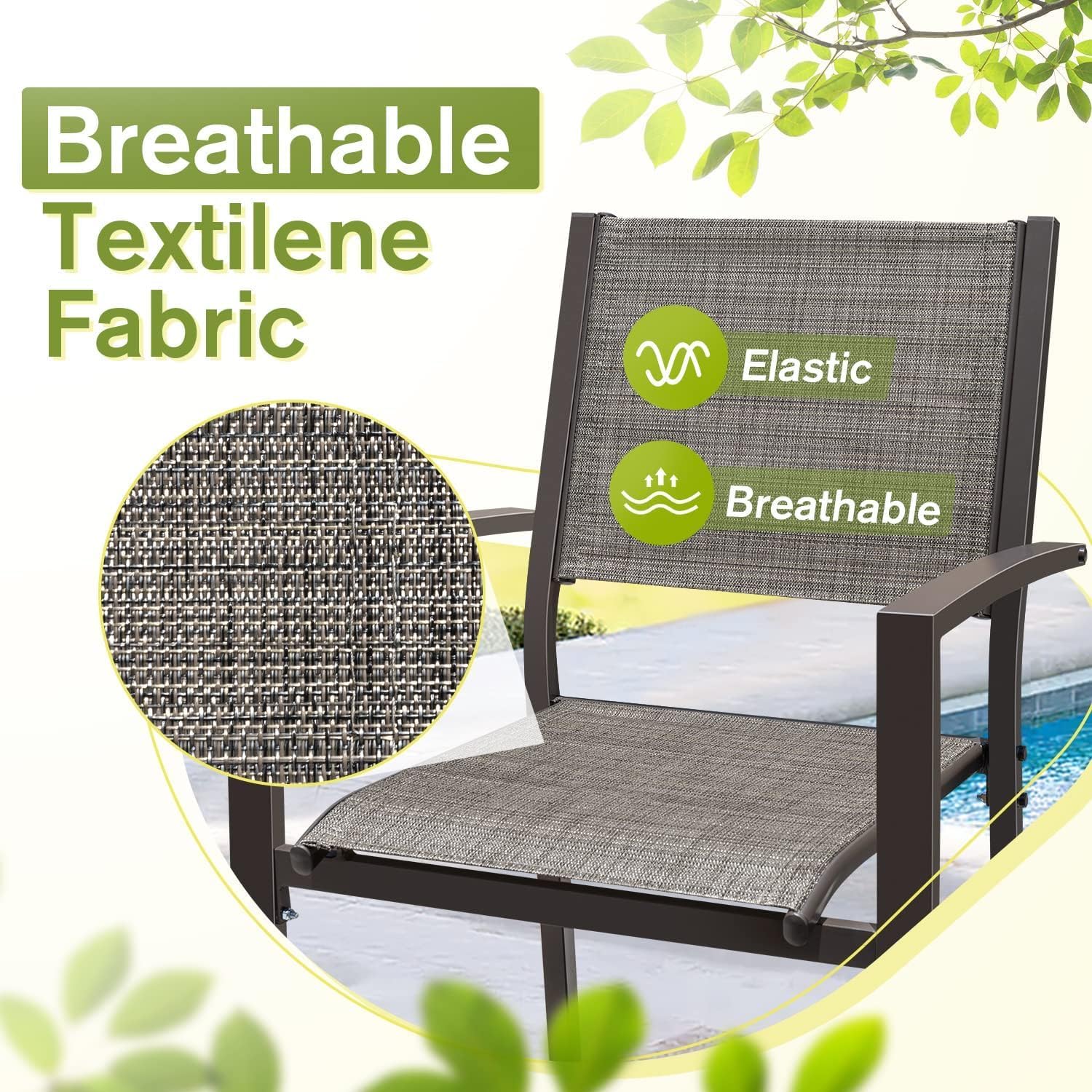 Ensemble de table à manger de patio Homall pour meubles d'extérieur