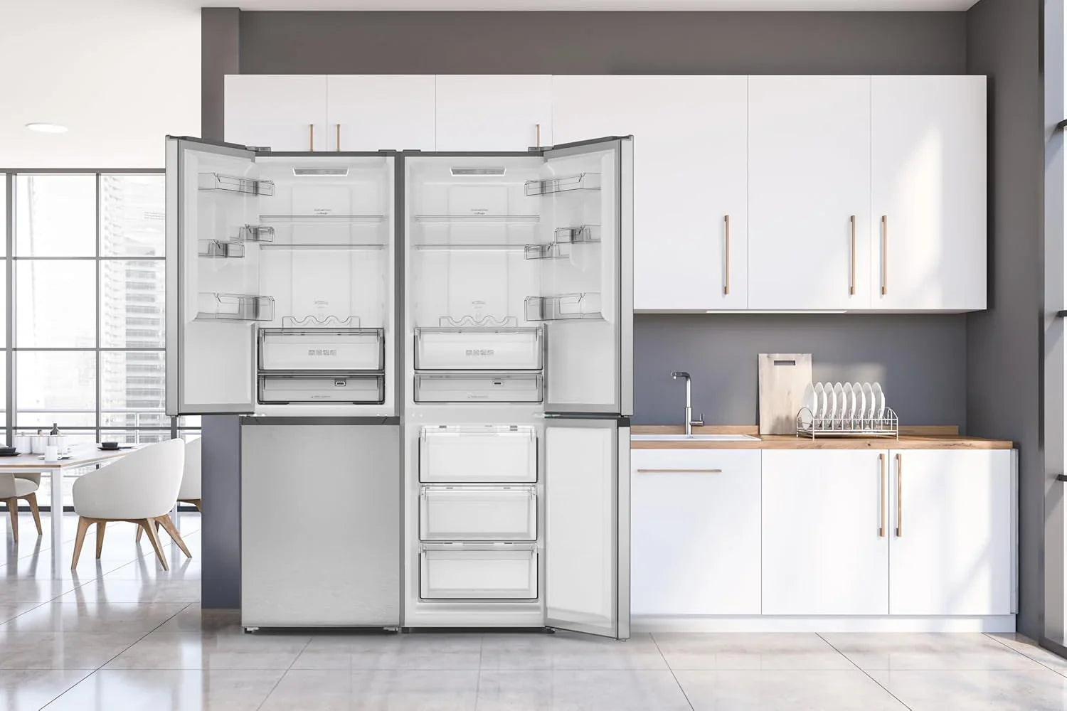 Réfrigérateur Sharp à congélateur inférieur, profondeur de comptoir, 24 pouces, 11,5 pieds cubes