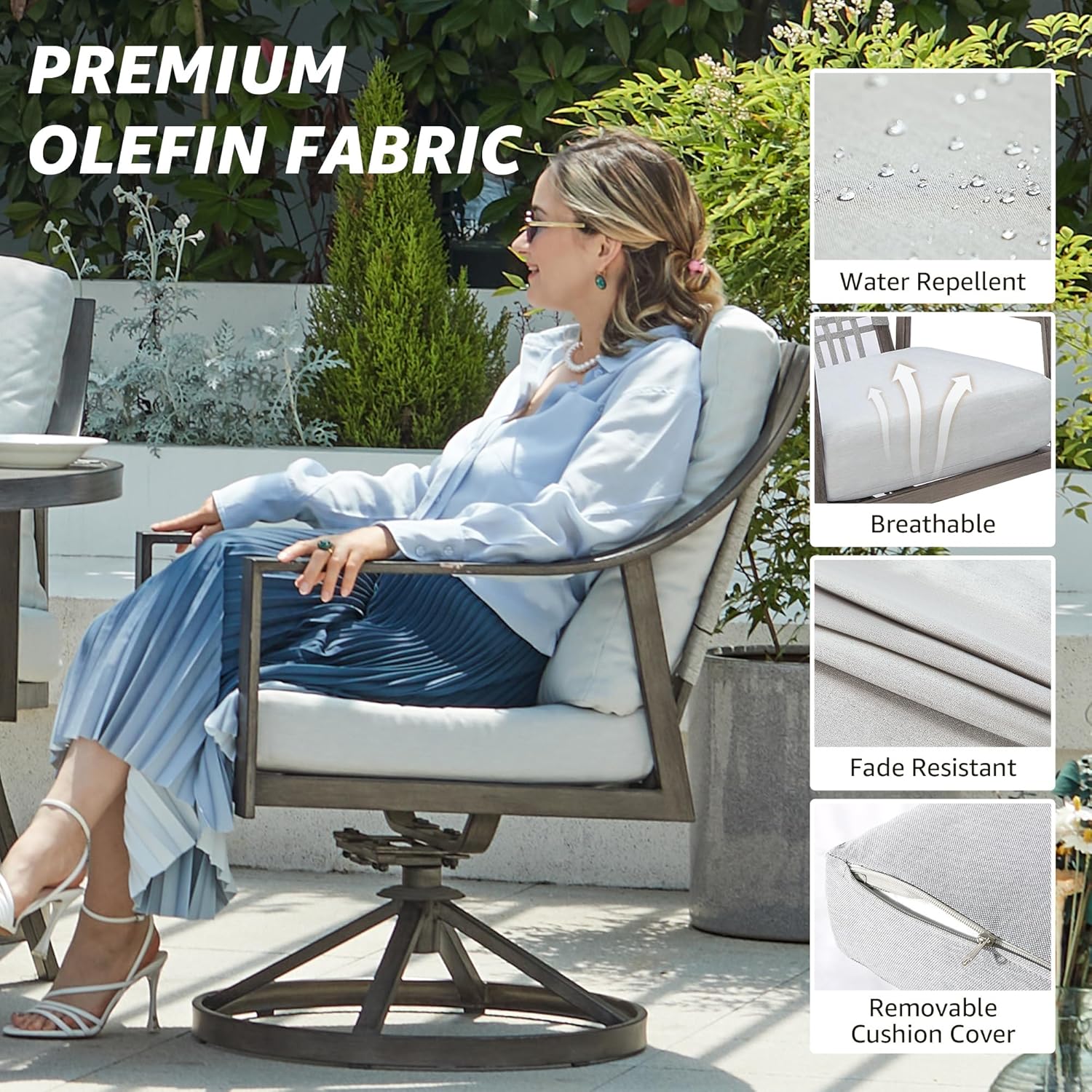 Ensemble table et chaises de salle à manger d'extérieur 5 pièces NATURAL EXPRESSIONS