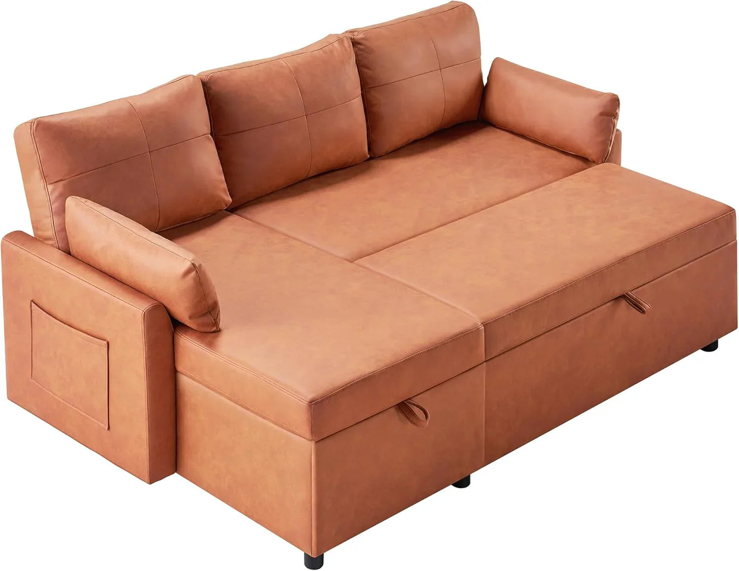 Canapé-lit VanAcc, canapé-lit avec méridienne de rangement - Canapé-lit 2 en 1 pour salon, canapé-lit confortable